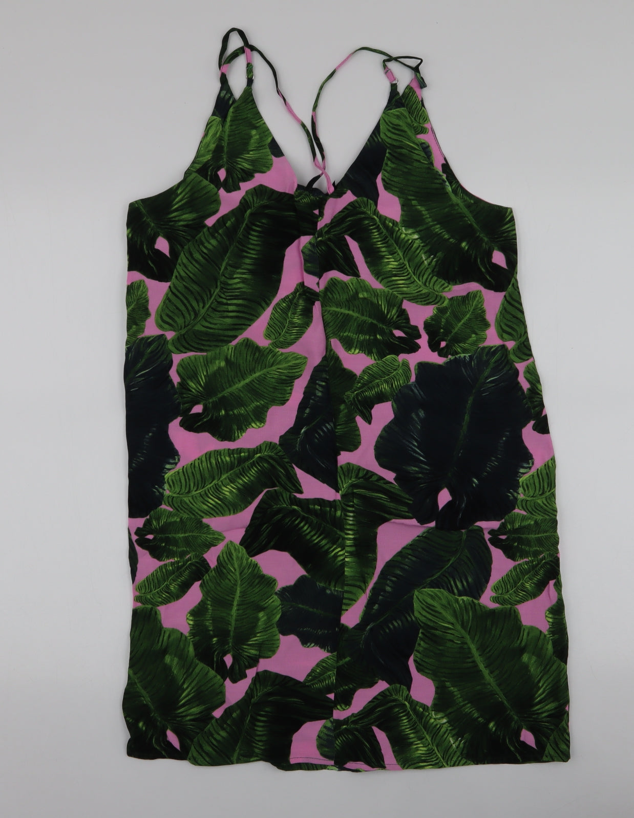 Topshop Womens Multicoloured Floral Viscose A-Line  Size 10  V-Neck Pullover