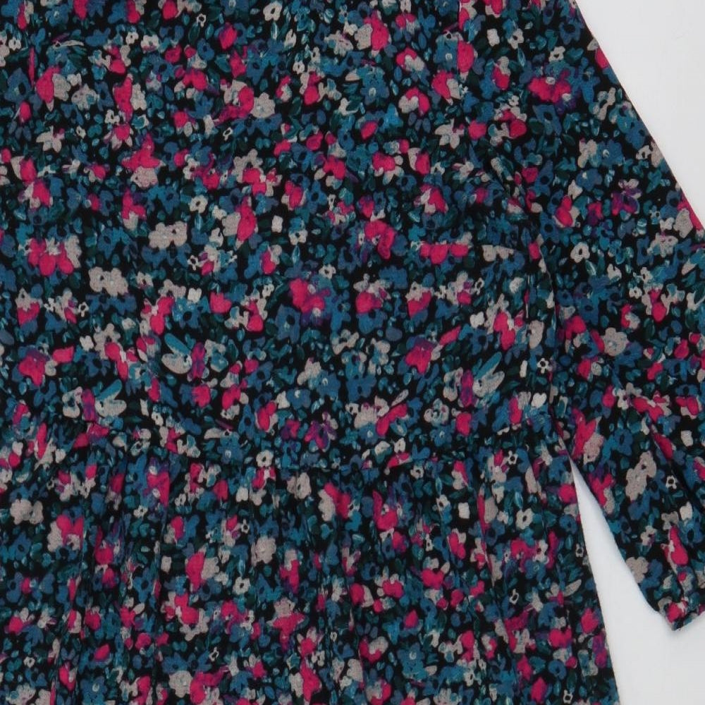 New Look Womens Multicoloured Floral Polyester Trapeze & Swing  Size 12  Round Neck Pullover