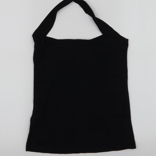 Aokaisha Womens Black  Polyester Jersey Tank Size XL Halter