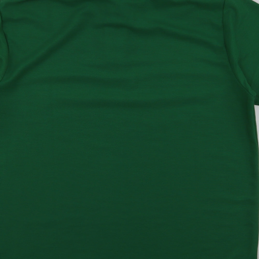 Urban Heritage Mens Green  Polyester  Polo Size S Collared Button