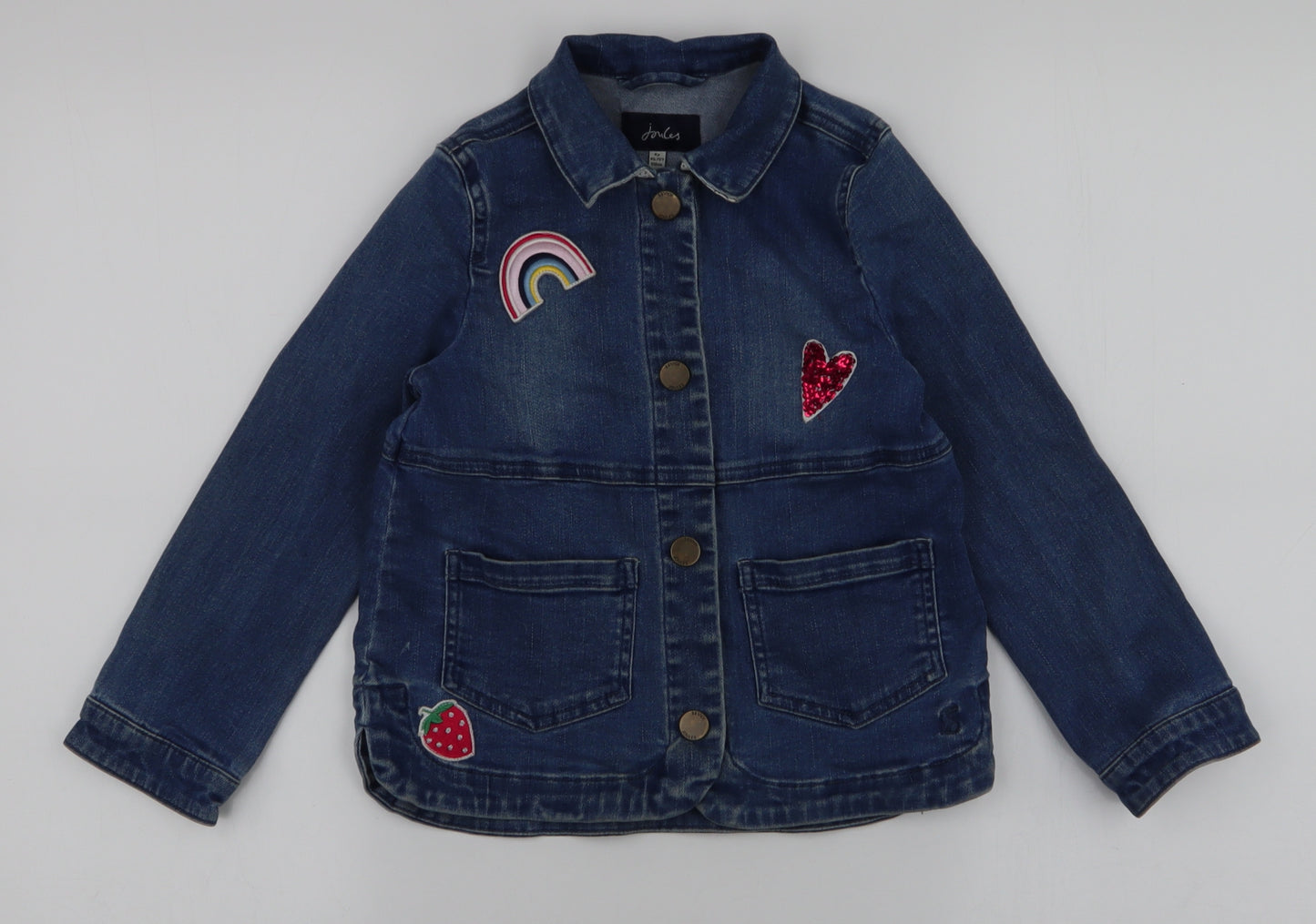 Joules Girls Blue   Jacket  Size 6 Years  Button