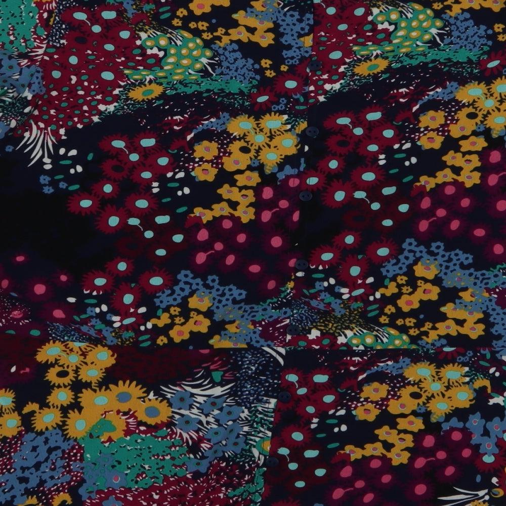 NEXT Womens Multicoloured Floral Polyester Basic Blouse Size 16 Round Neck