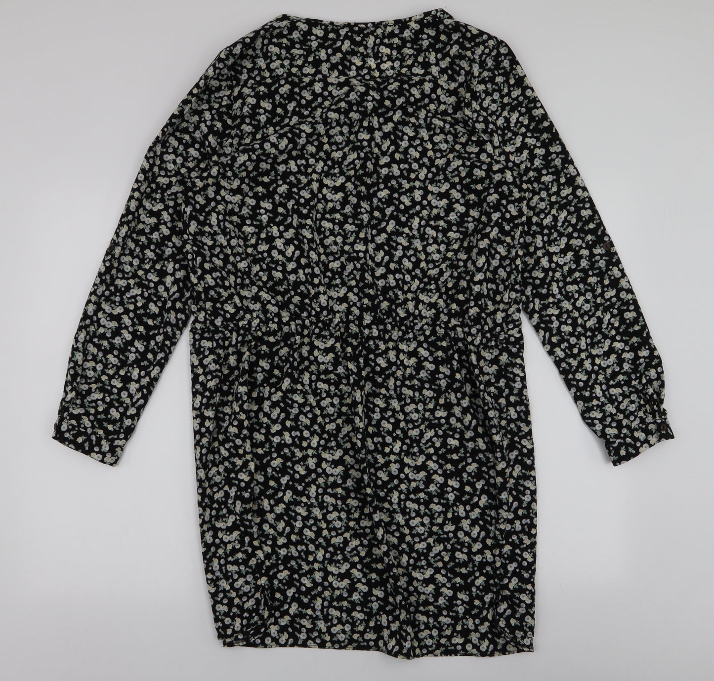 Atmosphere Womens Multicoloured Floral Polyester A-Line  Size 14  Round Neck Button