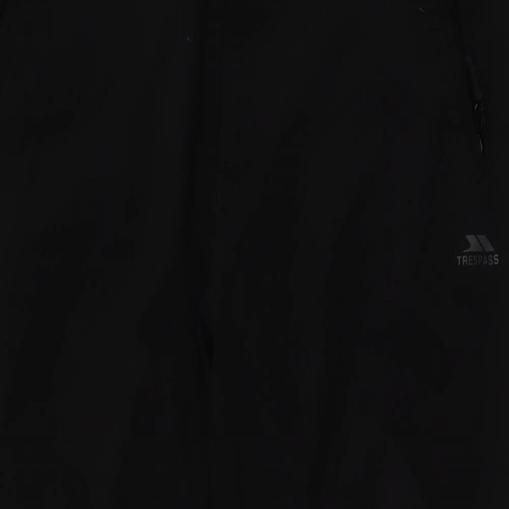 Trespass Mens Black  Polyester Trousers  Size L L29 in Regular Zip