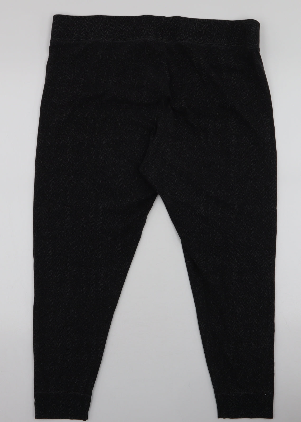 Marks and Spencer Womens Grey Geometric Cotton Capri Leggings Size 22 L24 in