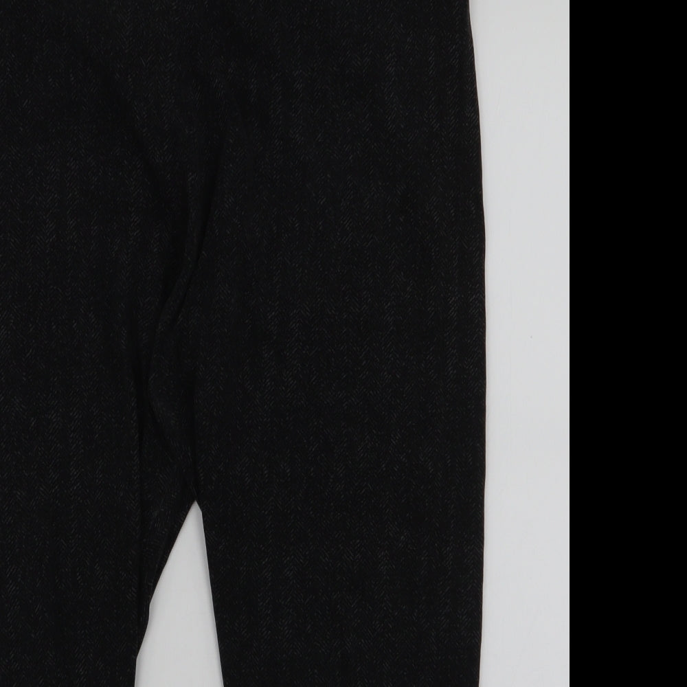 Marks and Spencer Womens Grey Geometric Cotton Capri Leggings Size 22 L24 in