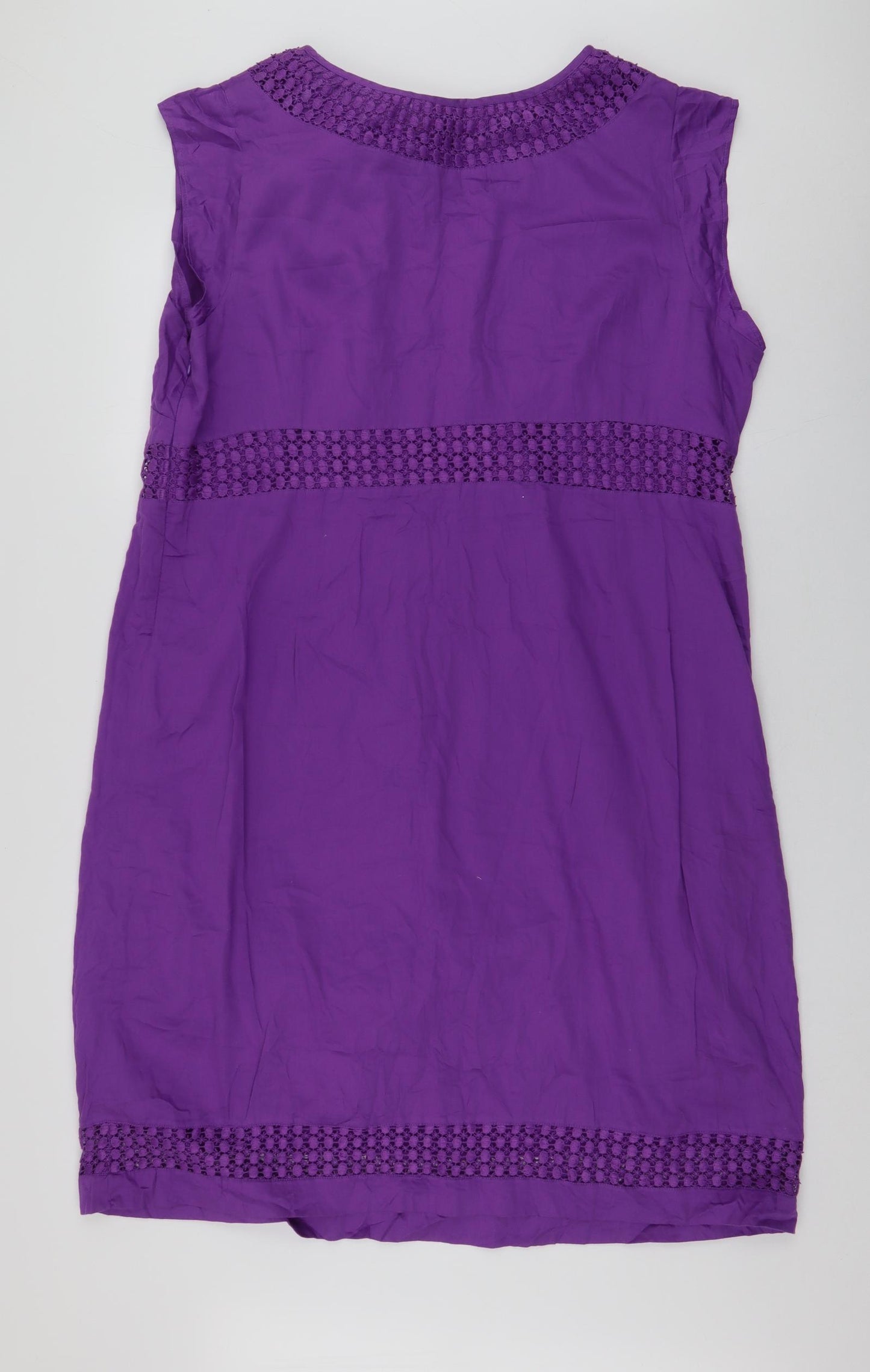 Monsoon Womens Purple  Polyester A-Line  Size 22  Round Neck Zip
