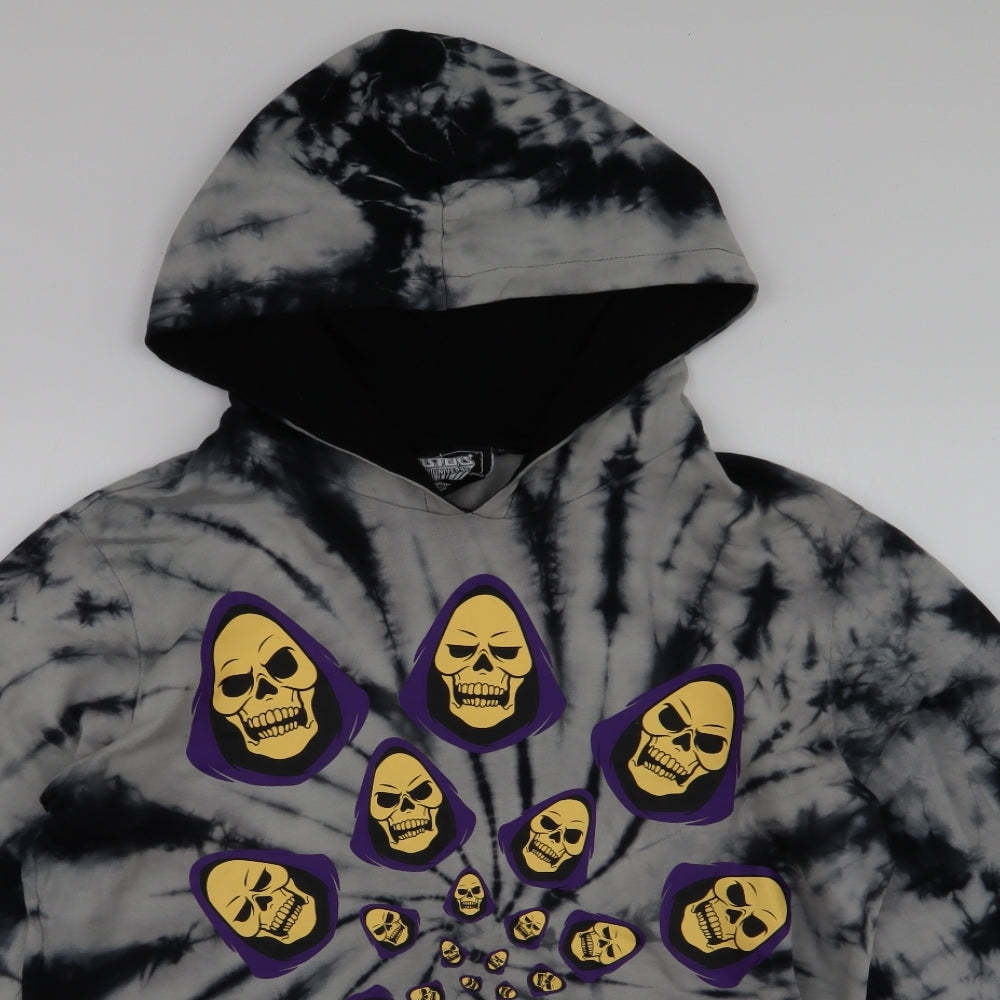 KILLSTAR Mens Multicoloured  Cotton Pullover Hoodie Size M   - Skulls