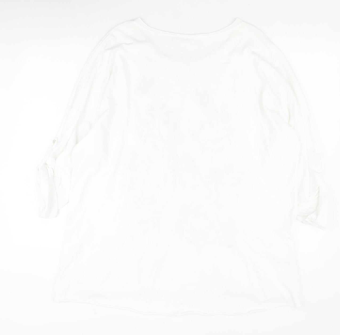 Gerard Womens White  Cotton Basic T-Shirt Size M Round Neck