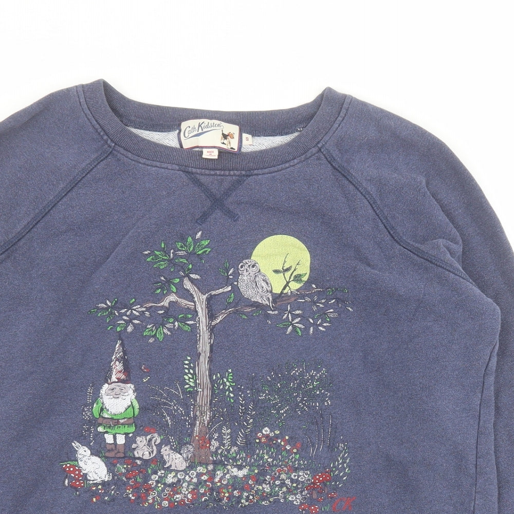 Cath Kidston Womens Blue  100% Cotton Pullover Sweatshirt Size S  Pullover