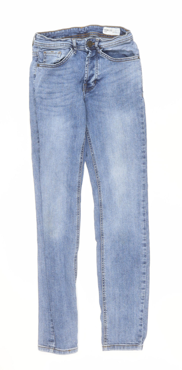 Denim co Womens Blue Cotton Skinny Jeans Size 28 L31 in Regular Zip