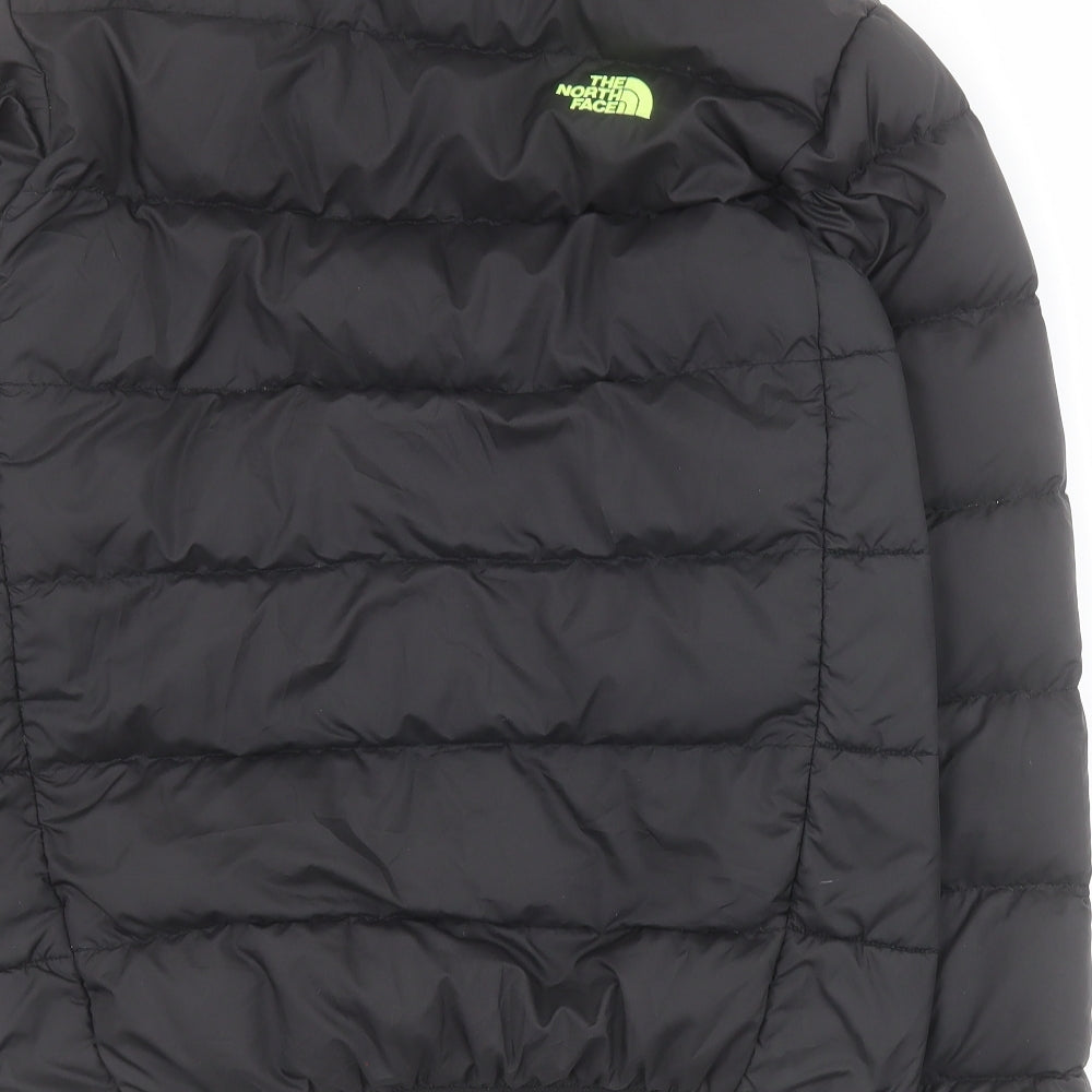 The Northface Boys Black   Puffer Jacket Coat Size L  Zip