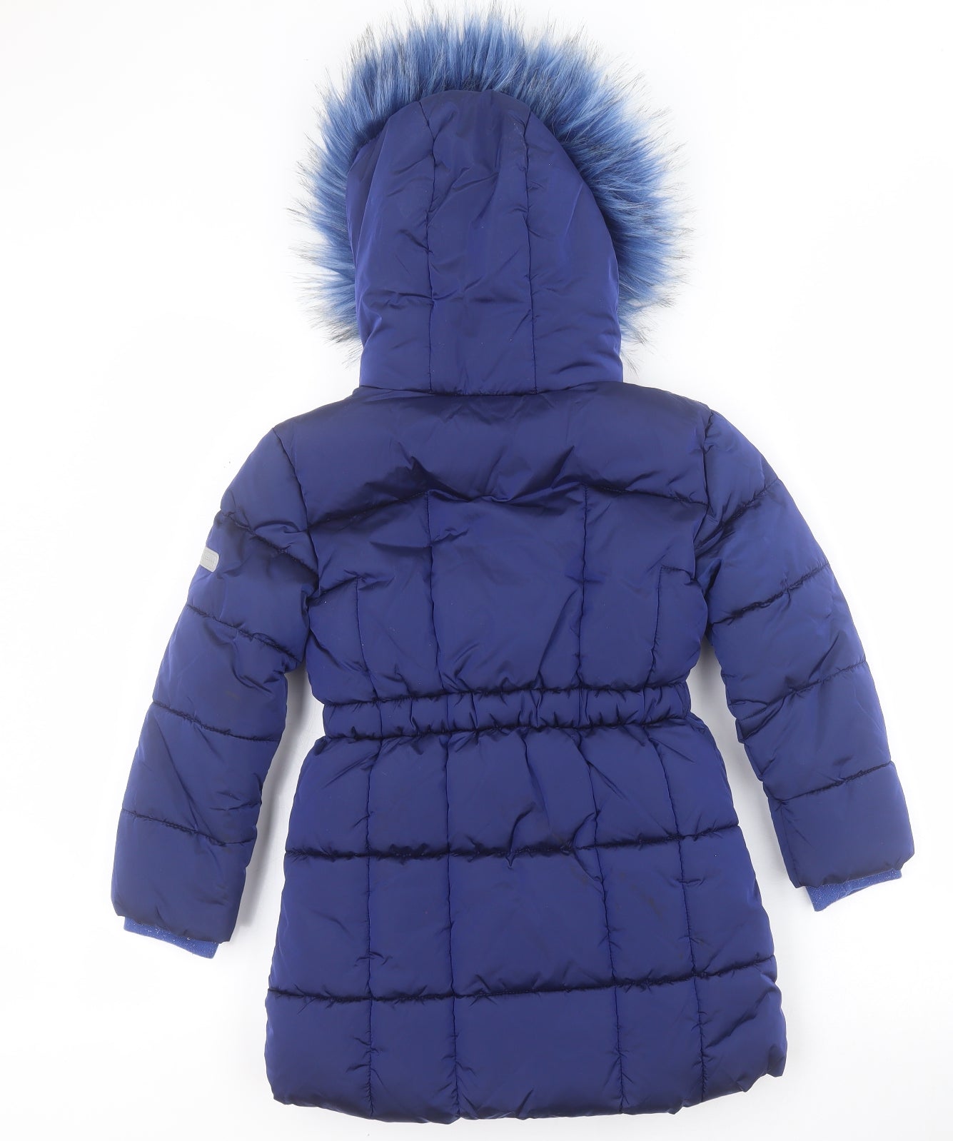Jasper Conran Girls Blue   Puffer Jacket Coat Size 5-6 Years  Zip