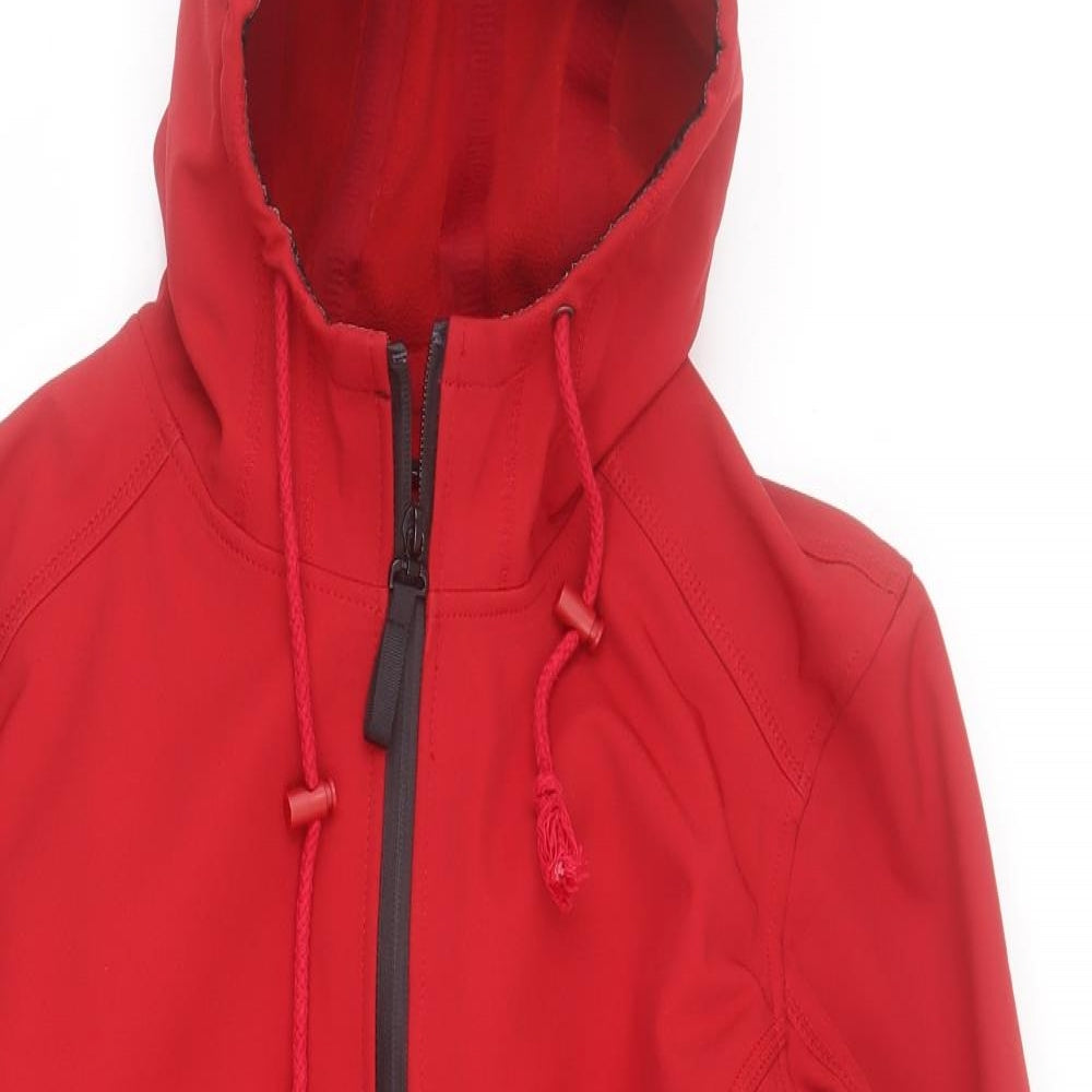 Fransa Womens Red   Rain Coat Coat Size 12  Zip