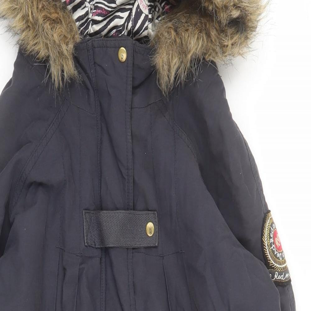 Red or Dead Womens Blue   Parka Coat Size 8  Zip