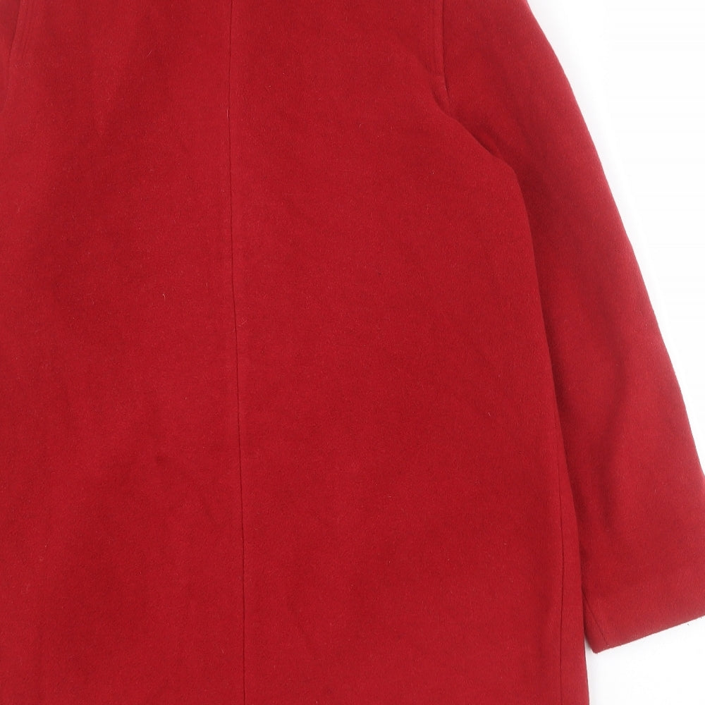 Kesta Womens Red   Pea Coat Coat Size 10  Button