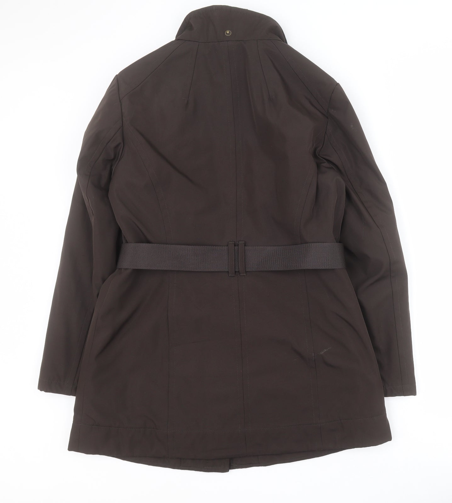 M&Co Womens Brown   Quilted Coat Size 14  Snap