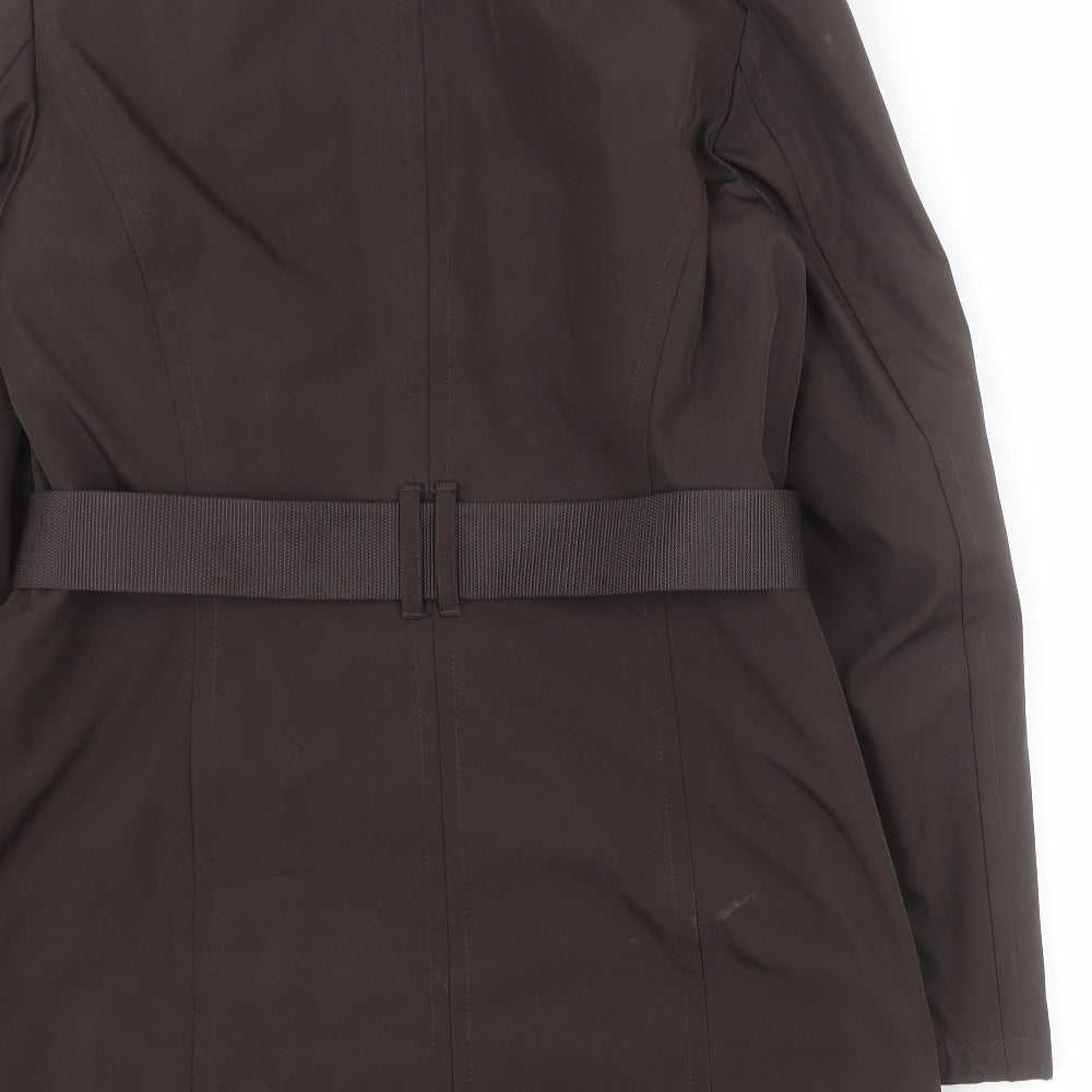 M&Co Womens Brown   Quilted Coat Size 14  Snap
