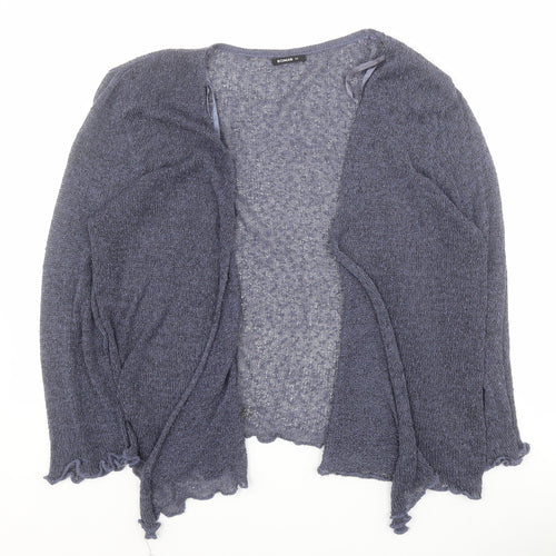 Roman Womens Blue V-Neck  Acrylic Cardigan Jumper Size 22