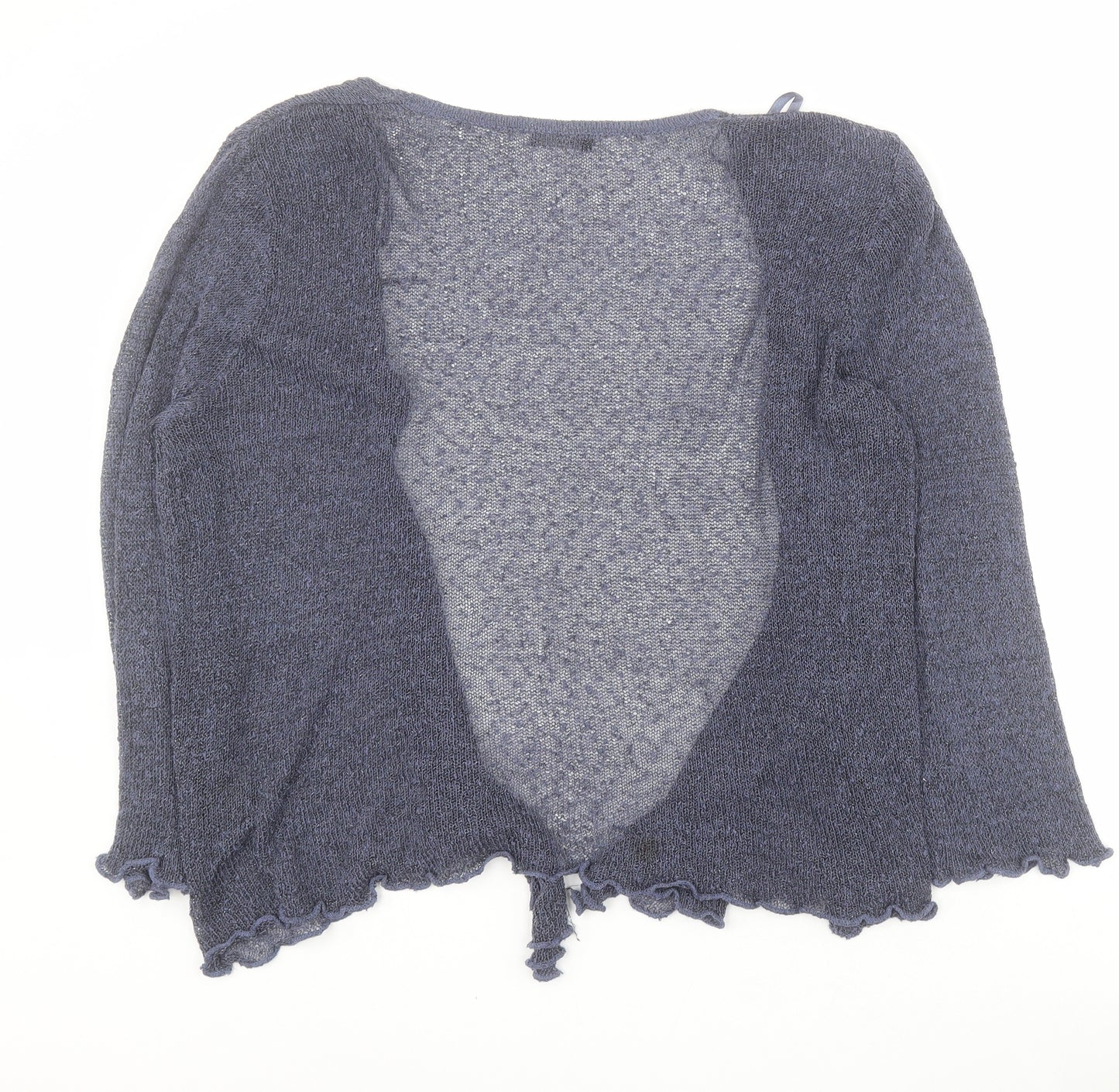 Roman Womens Blue V-Neck  Acrylic Cardigan Jumper Size 22