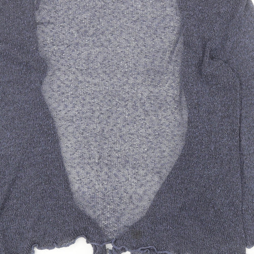 Roman Womens Blue V-Neck  Acrylic Cardigan Jumper Size 22