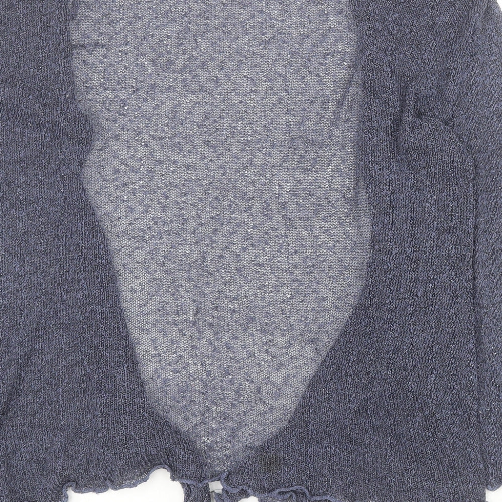 Roman Womens Blue V-Neck  Acrylic Cardigan Jumper Size 22