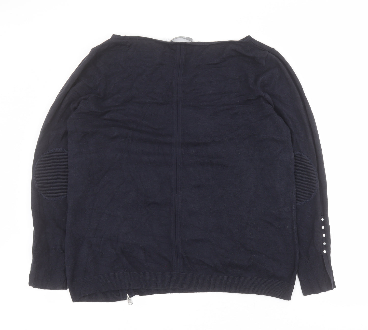 Mint Velvet Womens Blue Boat Neck  Viscose Pullover Jumper Size 18