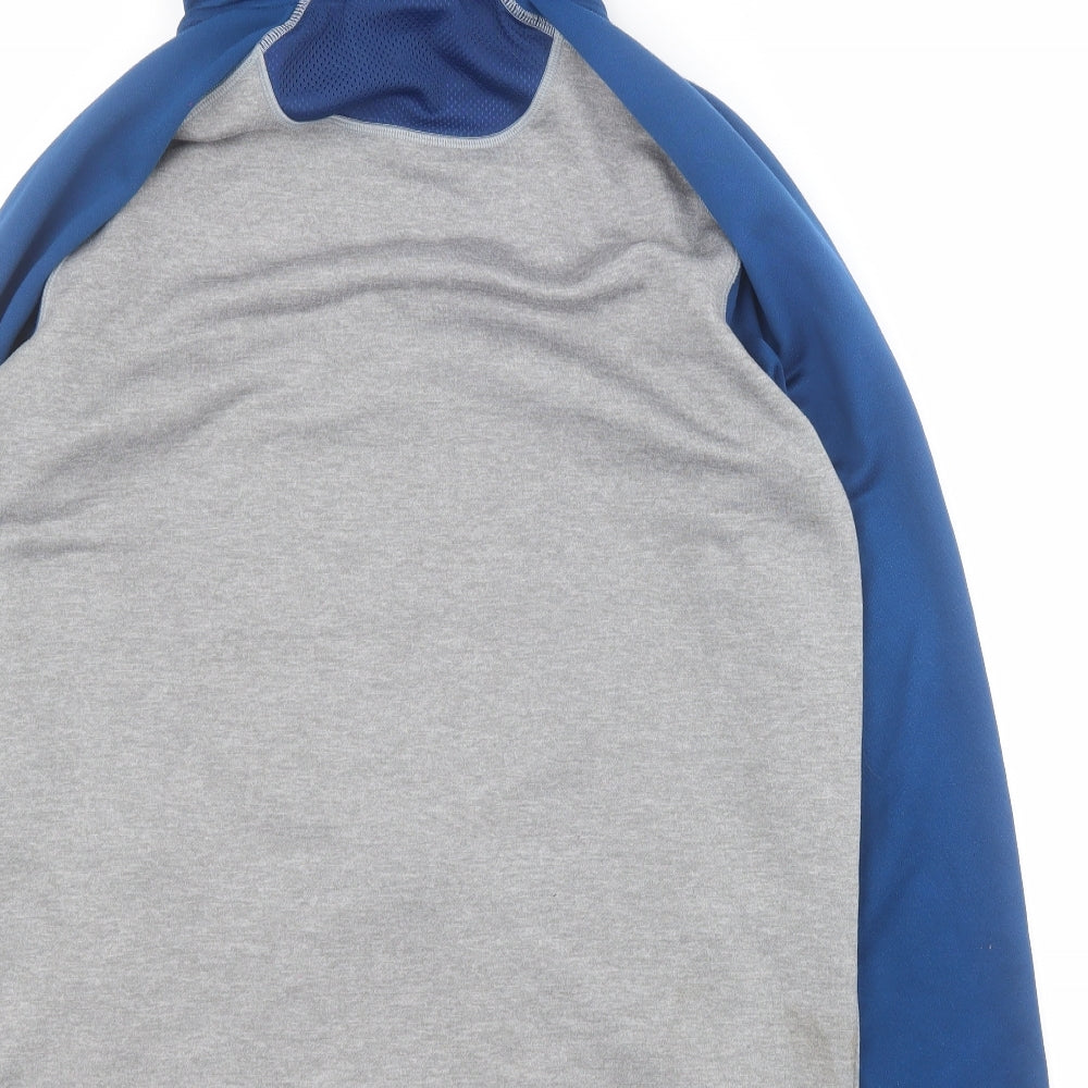 Under armour Mens Blue  Polyester Full Zip Hoodie Size M