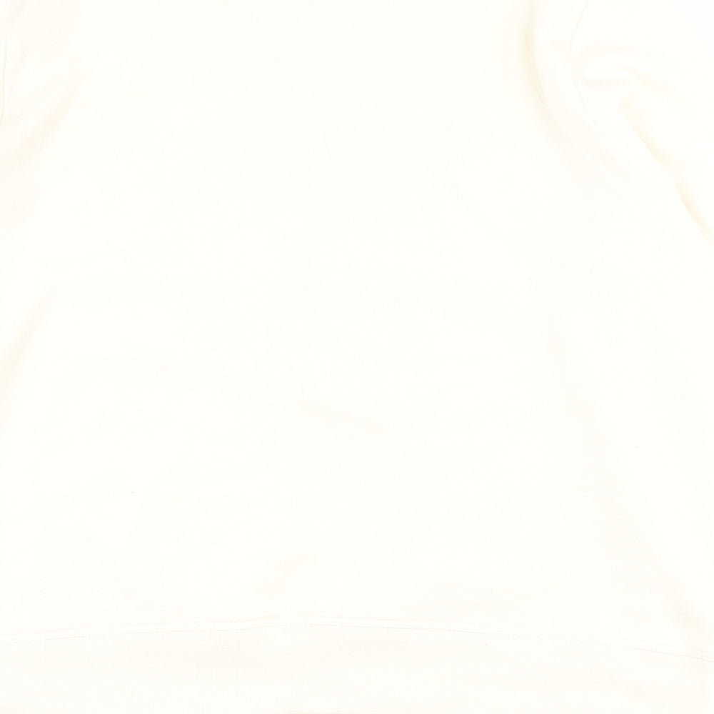 Marks and Spencer Womens Beige  Cotton Pullover Hoodie Size 16  Pullover - Slogan