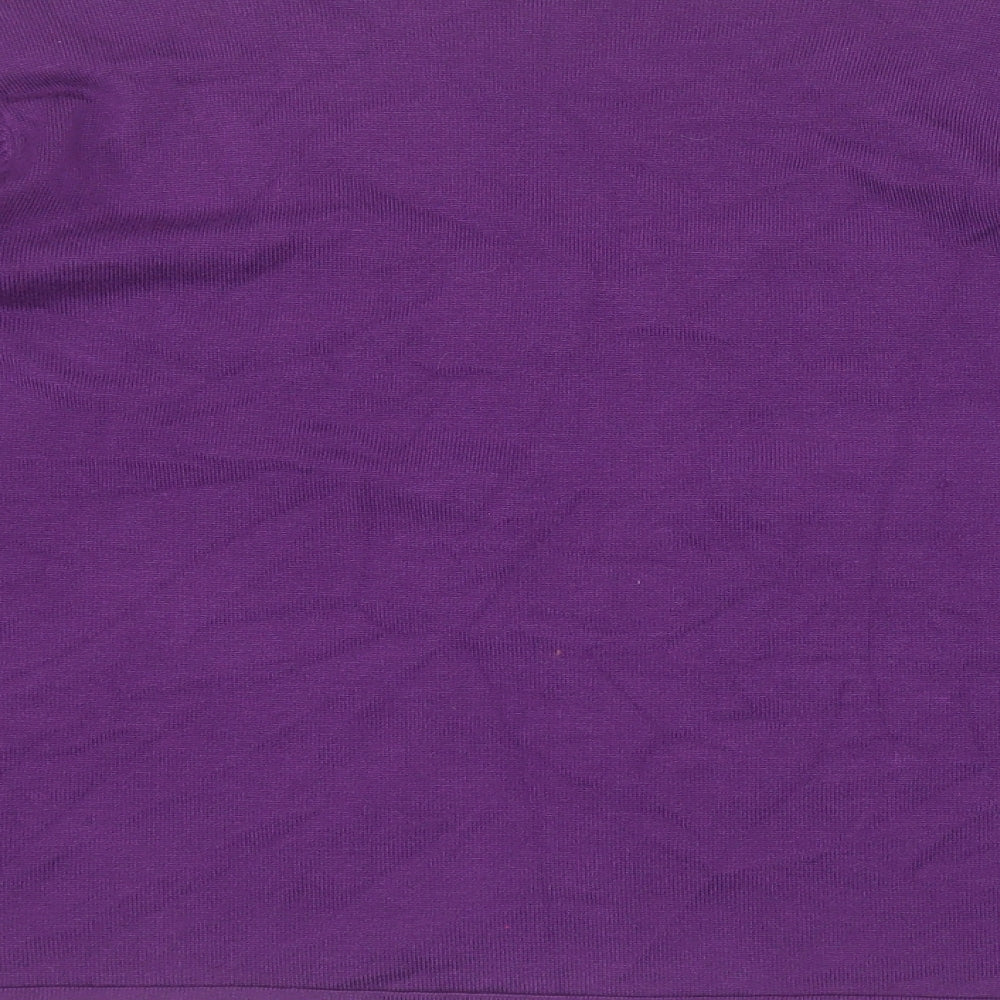 David Emmanuel Womens Purple Round Neck  Viscose Cardigan Jumper Size 22