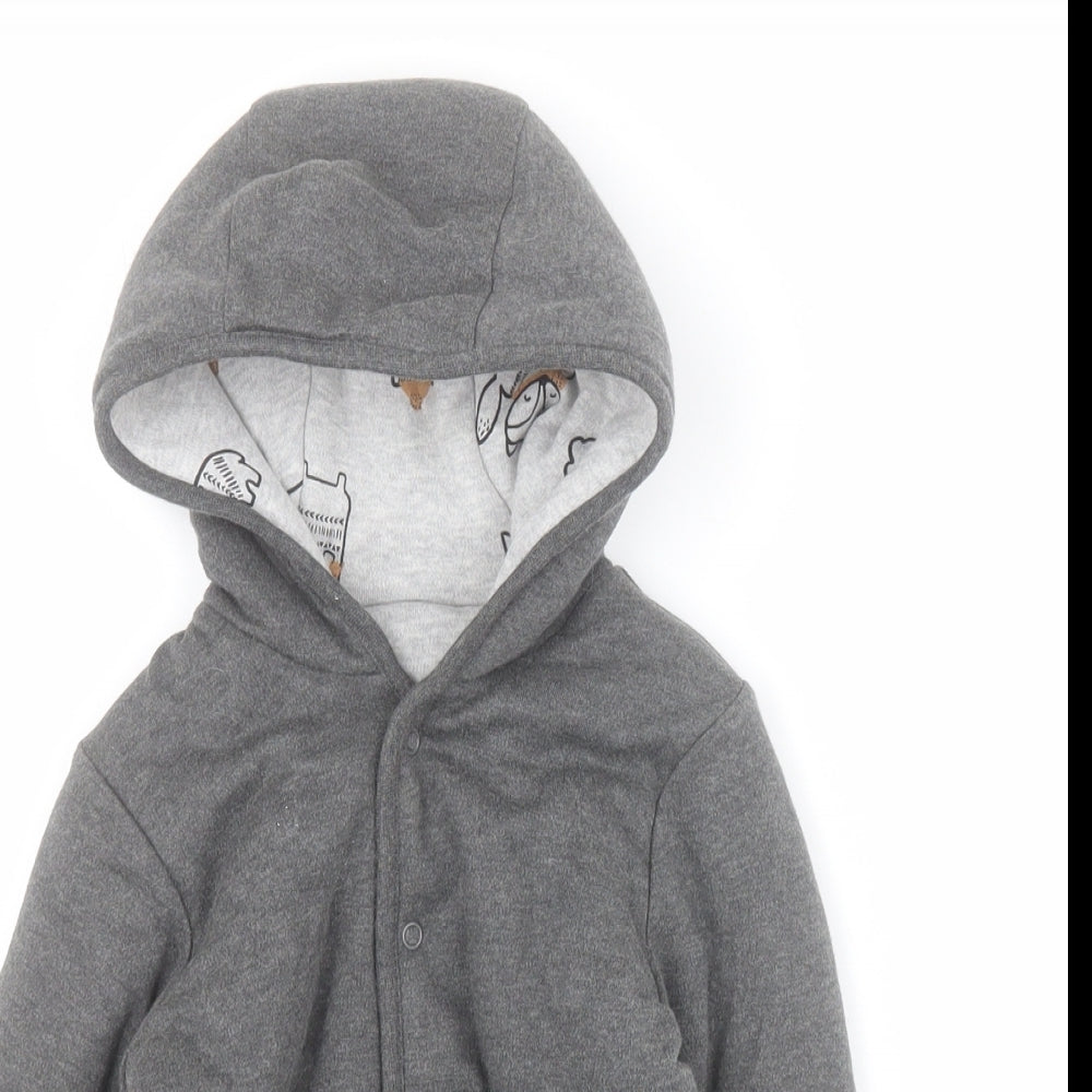 George Baby Grey   Jacket Coat Size 12-18 Months   Snap