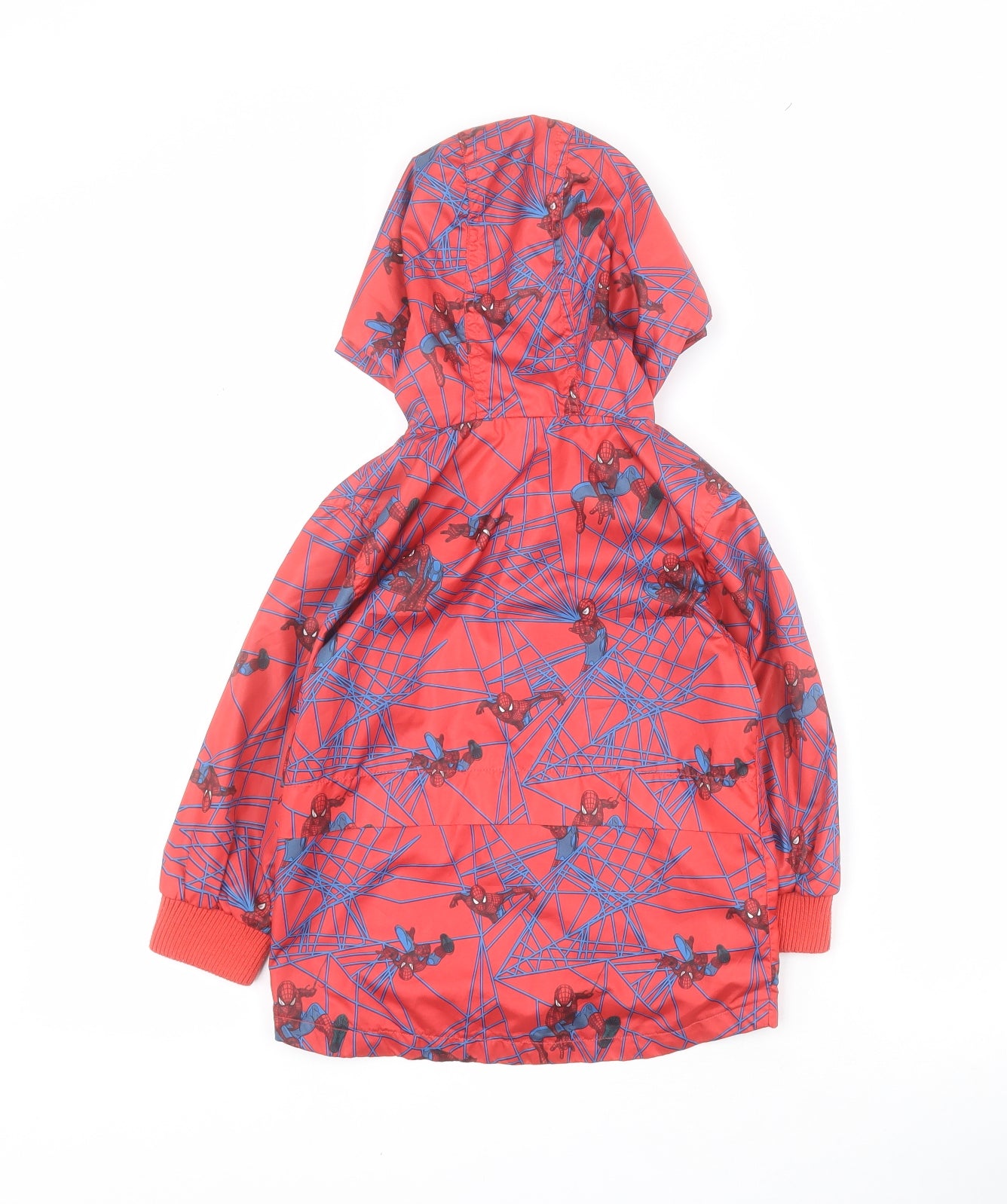 Marvel.com Boys Red   Rain Coat Coat Size 3-4 Years  Zip - Spiderman