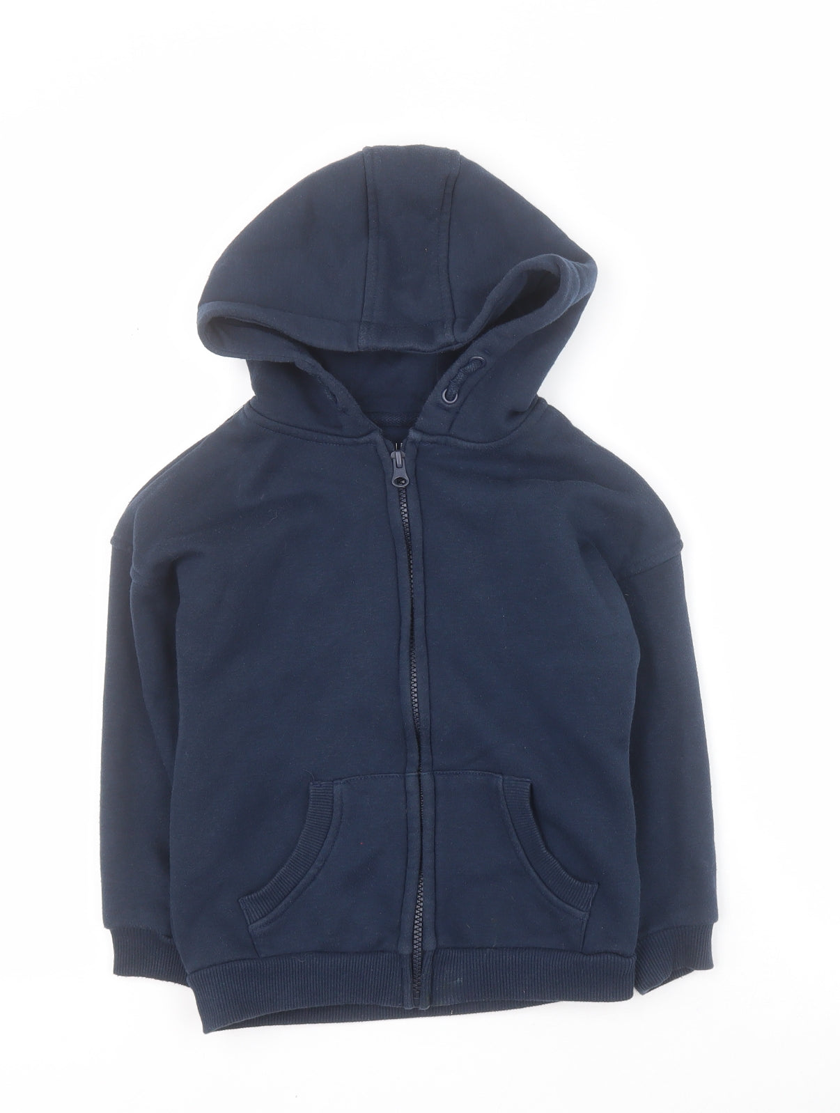 Primark Boys Blue  Cotton Full Zip Hoodie Size 5-6 Years  Zip