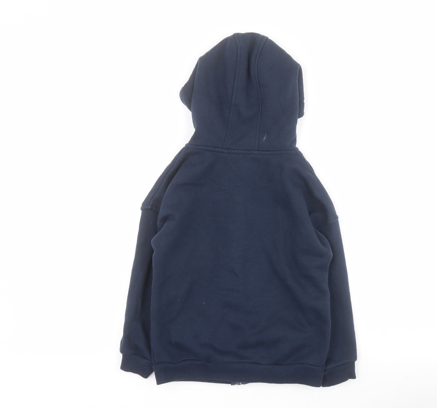 Primark Boys Blue  Cotton Full Zip Hoodie Size 5-6 Years  Zip