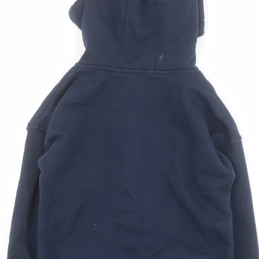 Primark Boys Blue  Cotton Full Zip Hoodie Size 5-6 Years  Zip