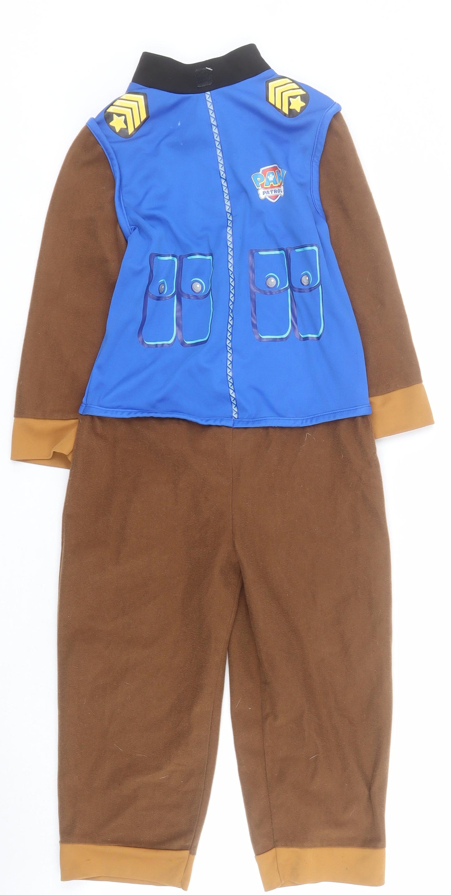 George Boys Blue  Polyester  One Piece Size 5-6 Years  Hook & Loop - Paw Patrol fancy dress