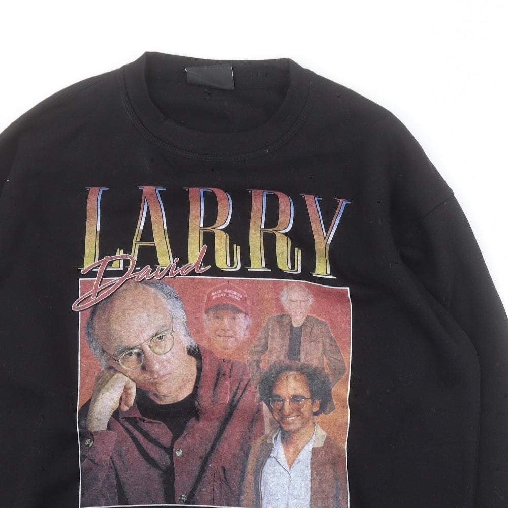 Ultimate Mens Black  Polyester Pullover Sweatshirt Size L   - Larry David