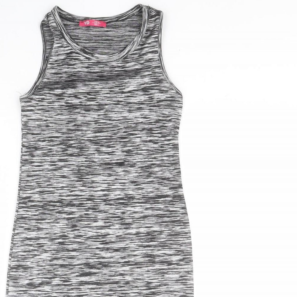 Primark Girls Grey  Polyester Pencil Dress  Size 7-8 Years  Round Neck Pullover