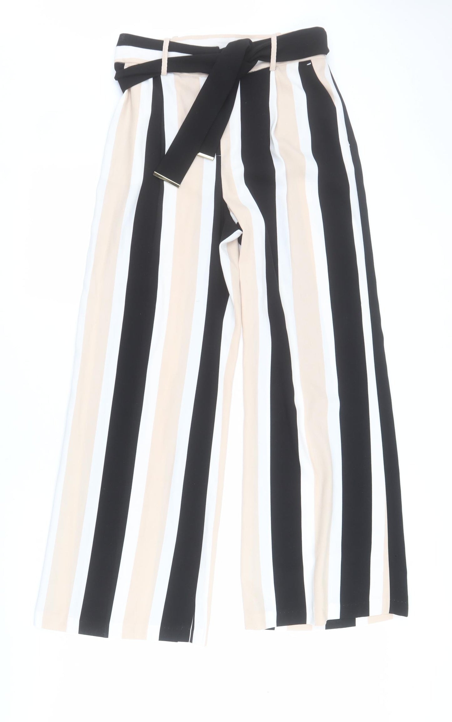 Dorothy Perkins Womens Multicoloured Striped Polyester Dress Pants Trousers Size 10 L31 in Regular Zip