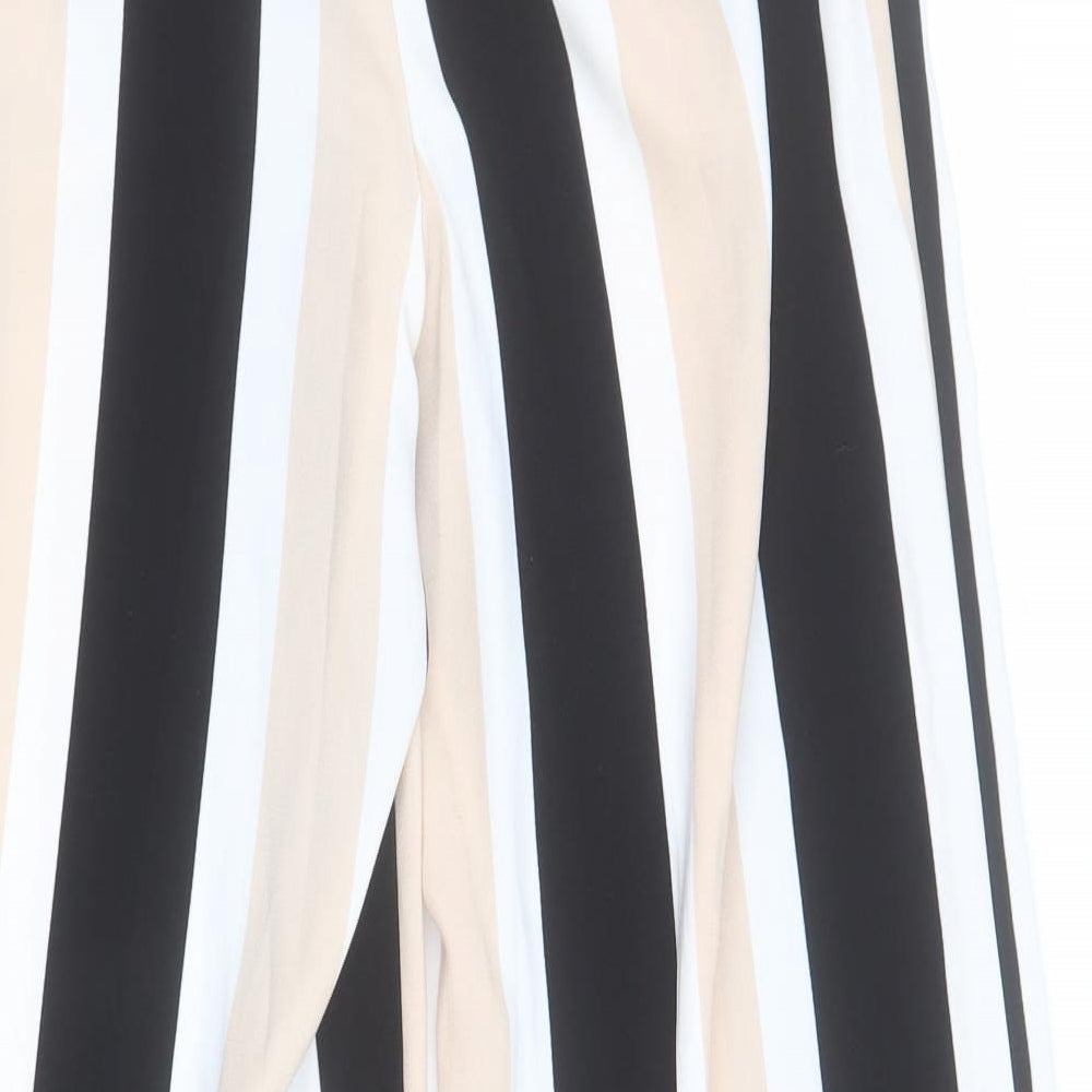 Dorothy Perkins Womens Multicoloured Striped Polyester Dress Pants Trousers Size 10 L31 in Regular Zip