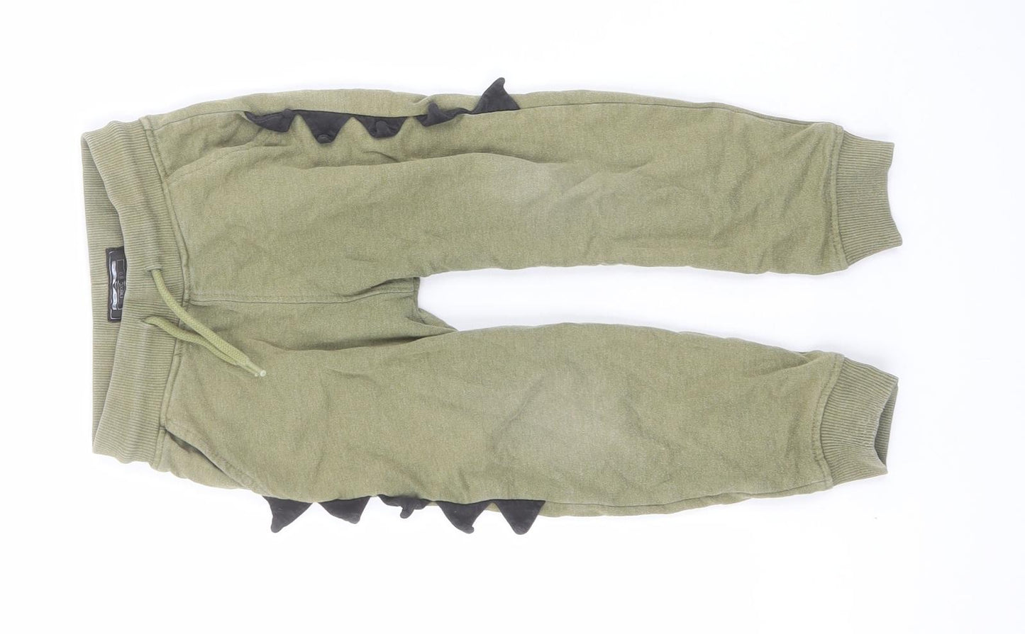 NEXT Boys Green  Cotton Jogger Trousers Size 3-4 Years  Regular Drawstring - Dinosaur