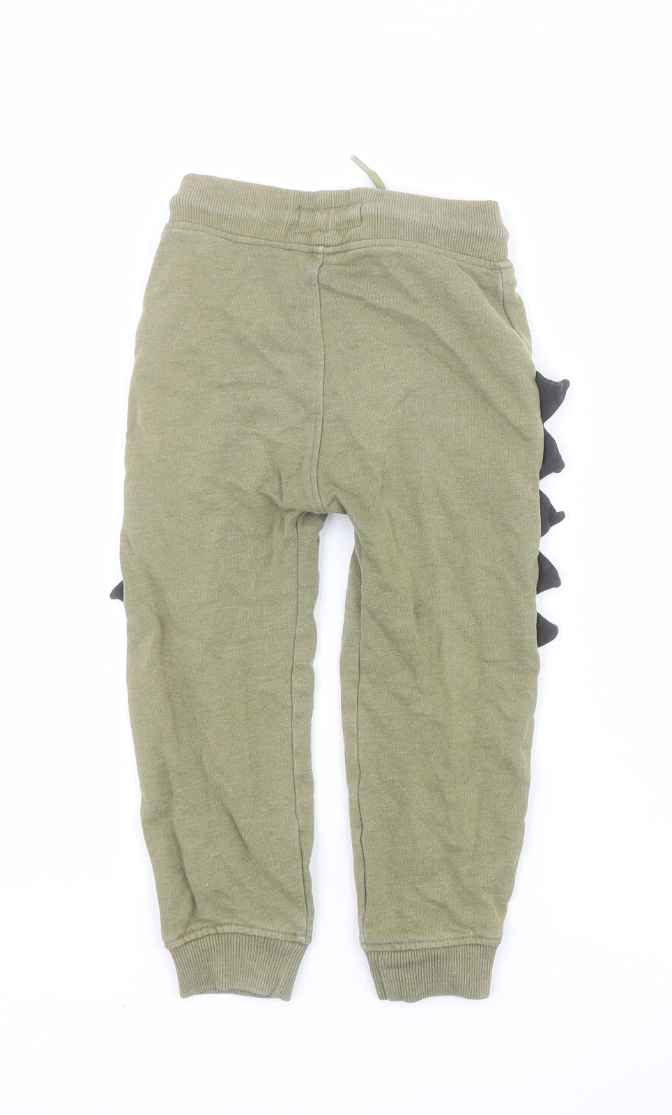 NEXT Boys Green  Cotton Jogger Trousers Size 3-4 Years  Regular Drawstring - Dinosaur