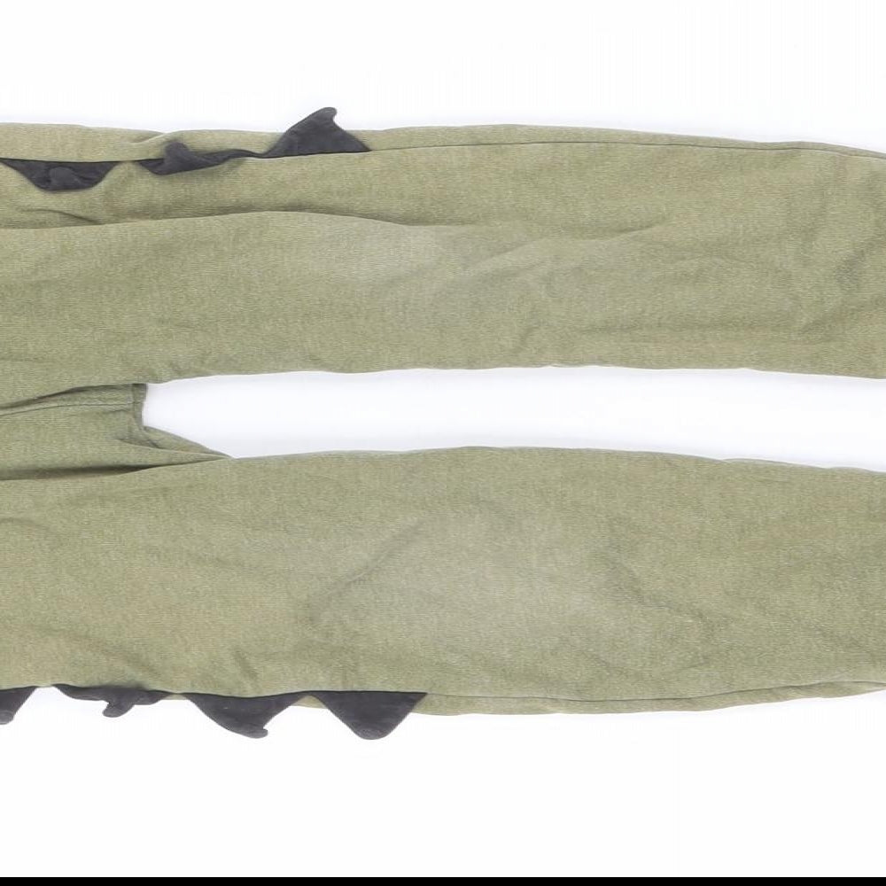 NEXT Boys Green  Cotton Jogger Trousers Size 3-4 Years  Regular Drawstring - Dinosaur