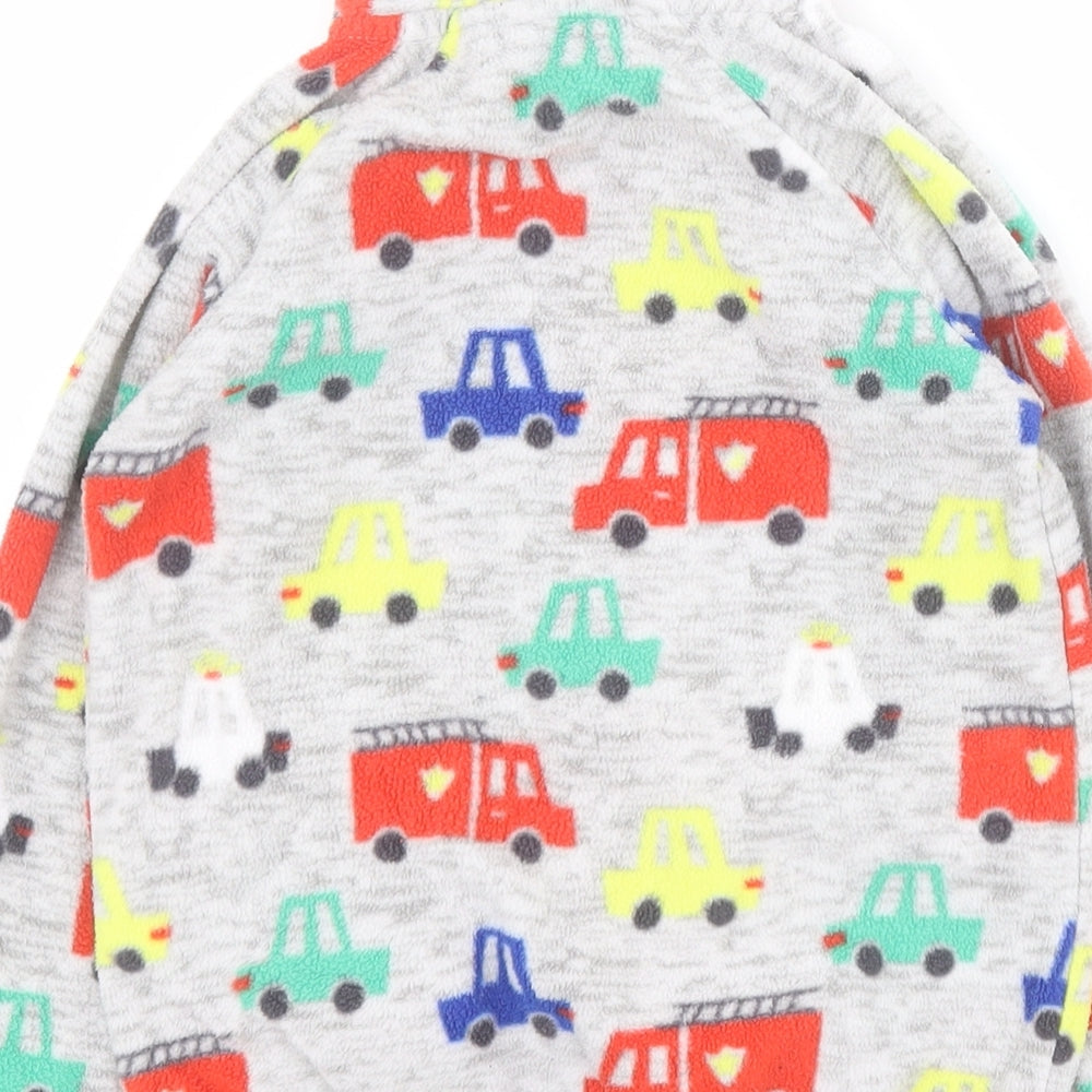 Dunnes Boys Grey   Jacket  Size 3-4 Years  Zip - Cars