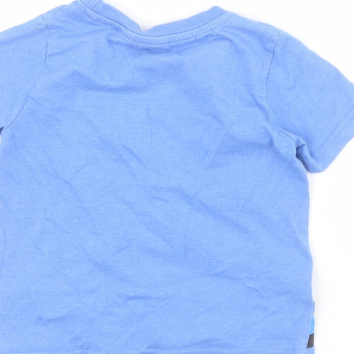 George Boys Blue  Cotton Basic T-Shirt Size 3-4 Years Crew Neck Pullover - Spiderman