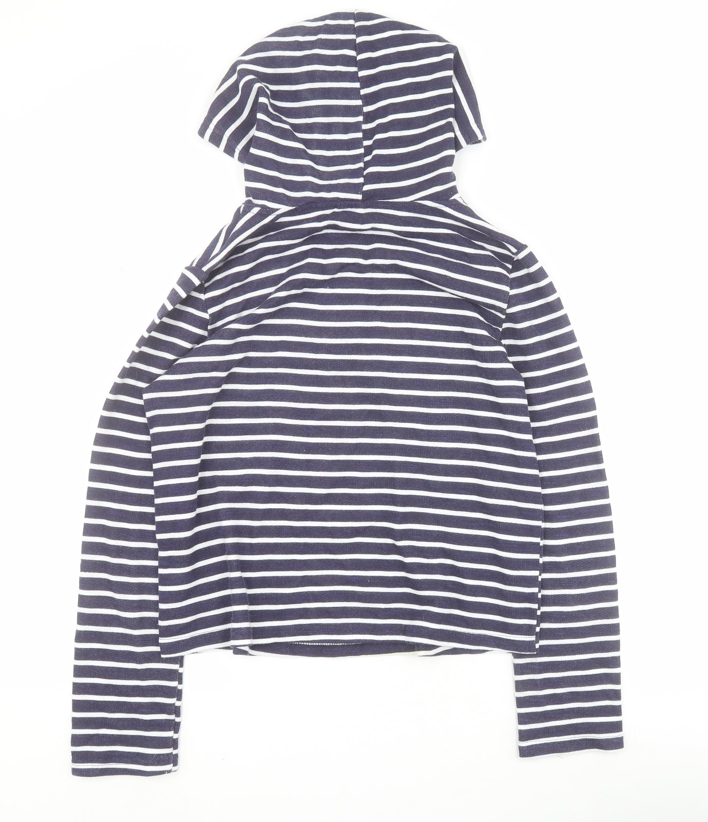 ASOS Womens Blue Striped Polyester Pullover Hoodie Size 6  Pullover