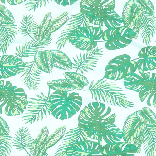 ASOS Womens Green  100% Cotton Cropped T-Shirt Size 6 Round Neck - Leaf print