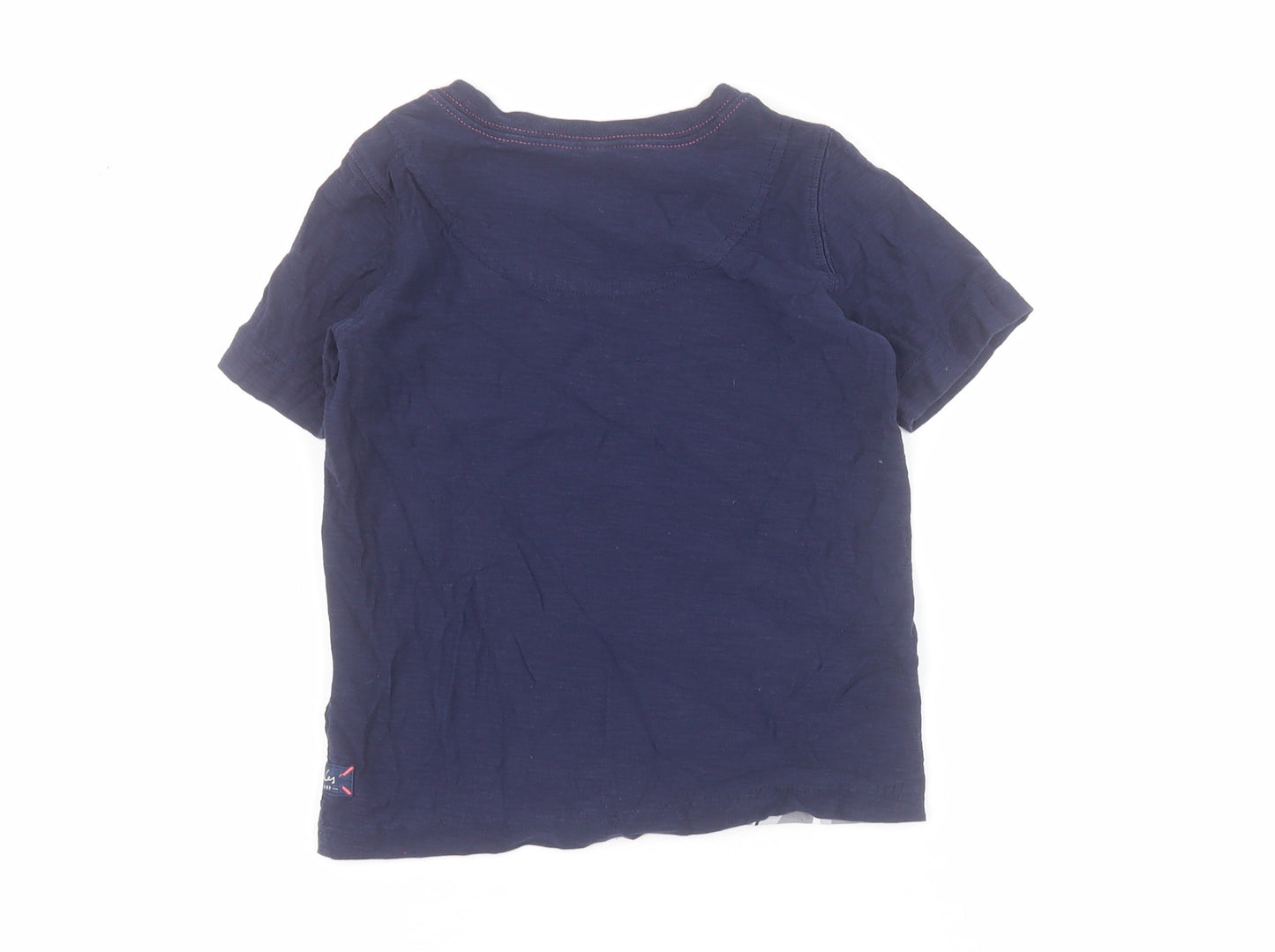 Joules Boys Blue  100% Cotton Basic Polo Size 4 Years Crew Neck Pullover - Hippo