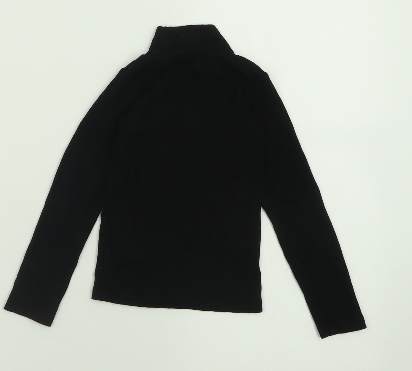 F&F Girls Black  Viscose Basic Casual Size 5-6 Years High Neck Pullover