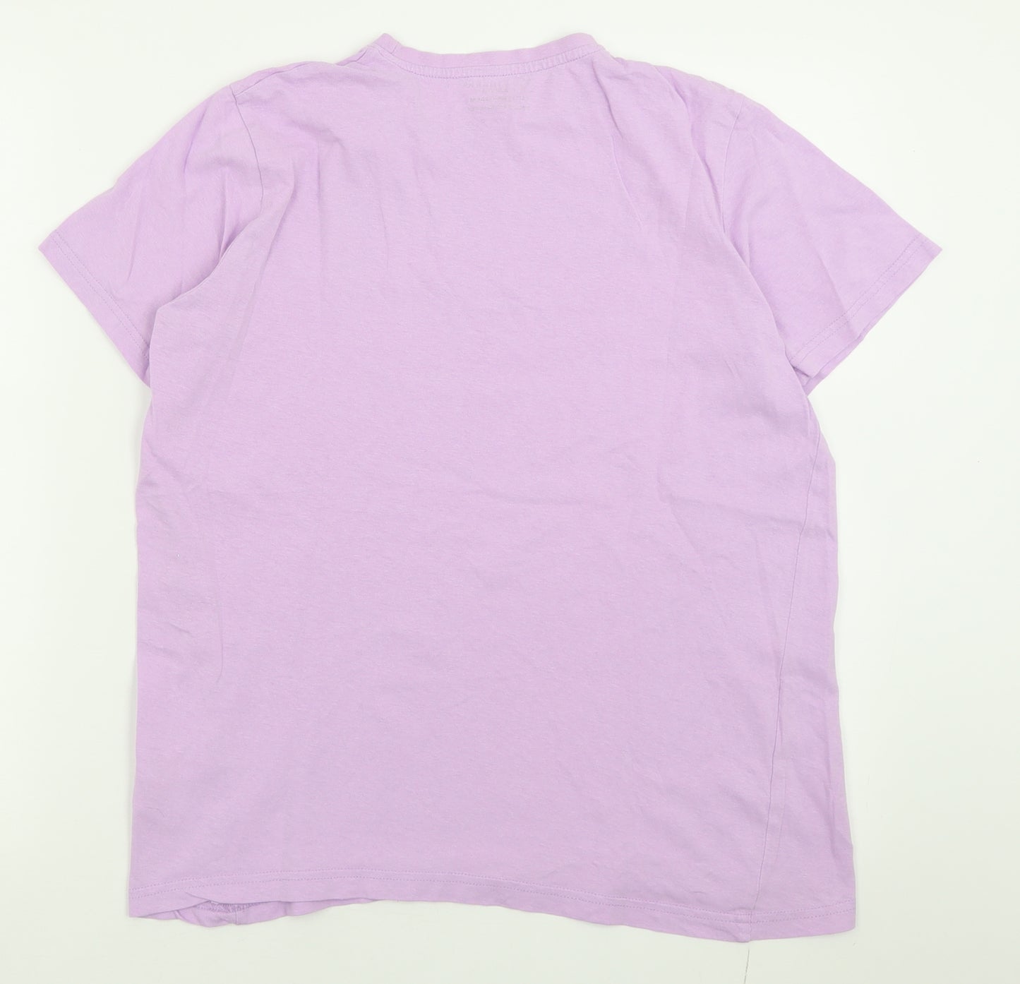 Primark Girls Purple  Cotton Basic T-Shirt Size 14-15 Years Crew Neck Pullover - Worldwide